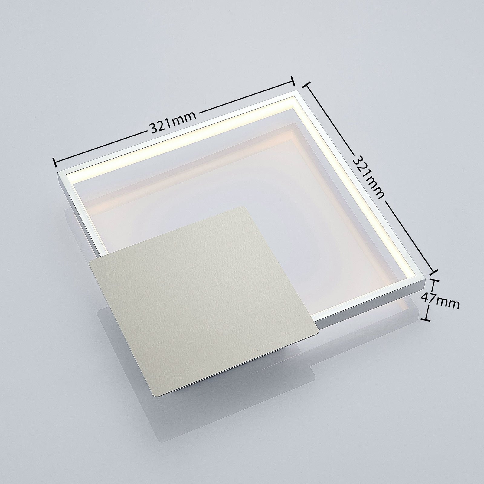 Anays Square LED Wandleuchte White - Lindby