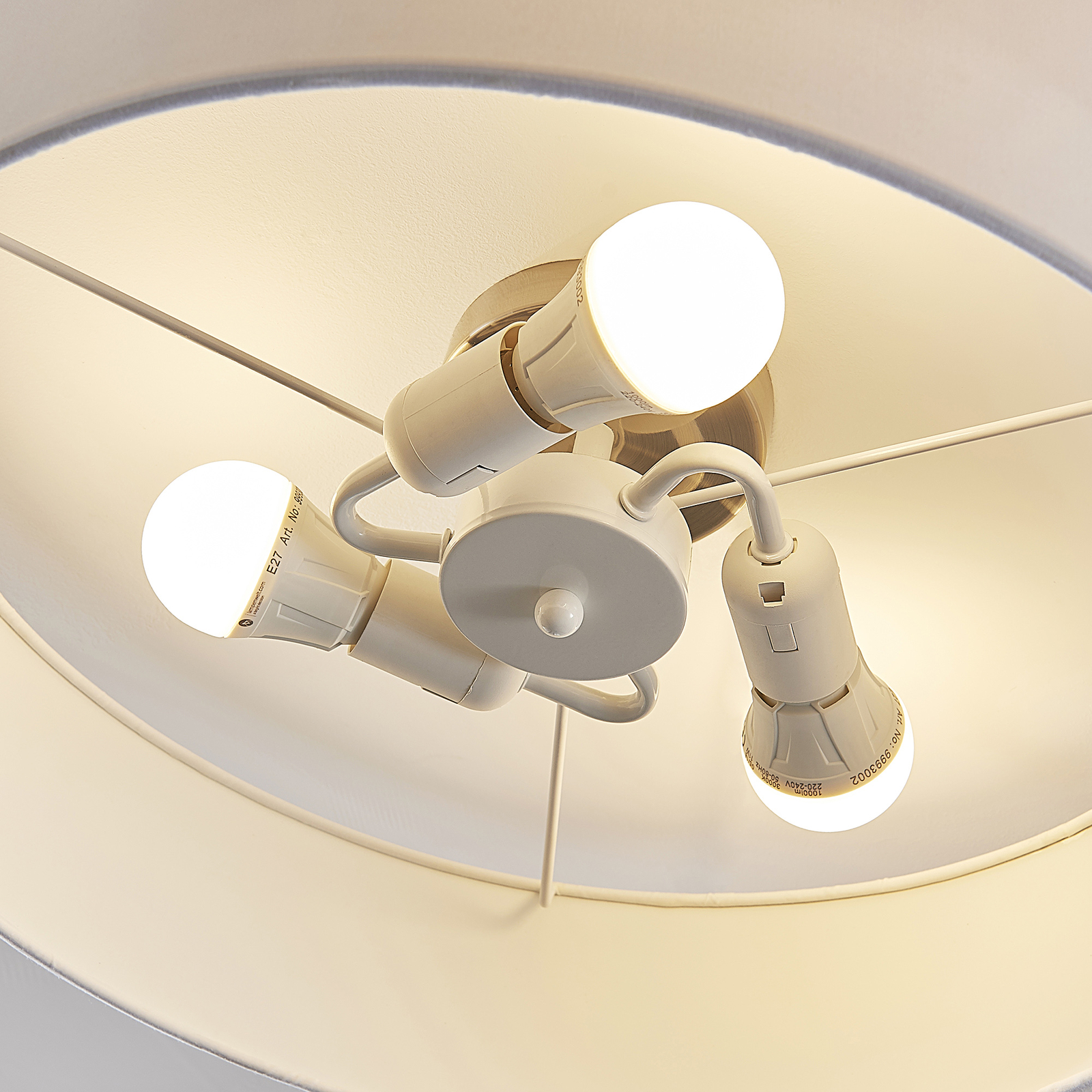 Lampa sufitowa Sebatin, E27, 50 cm, biała