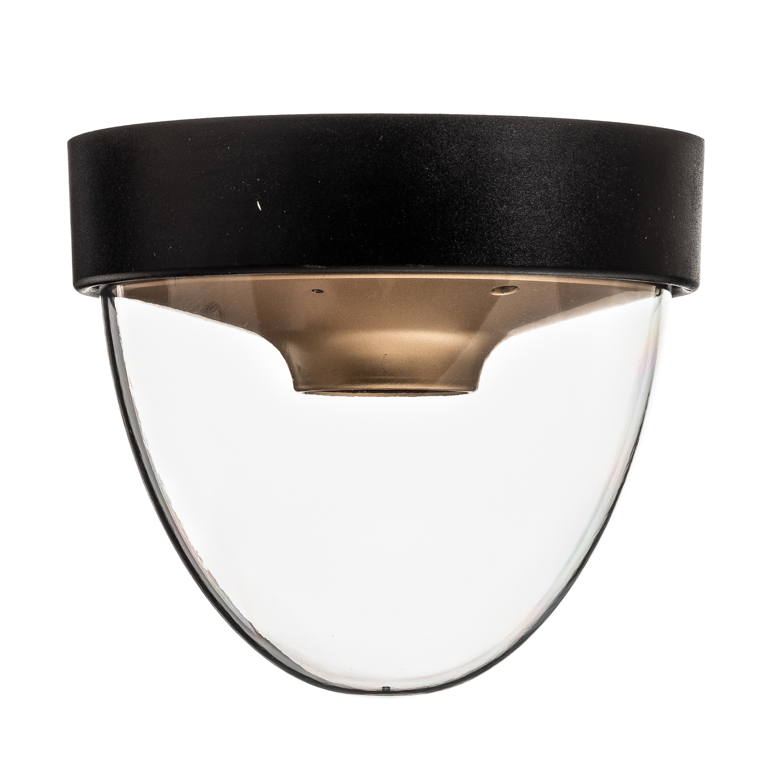 Nook ceiling light with clear lampshade, black/gold