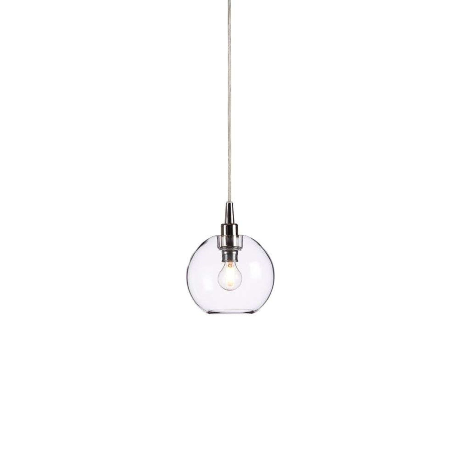 Gloria Pendant Ø160 Chrome/Clear Glass - Belid