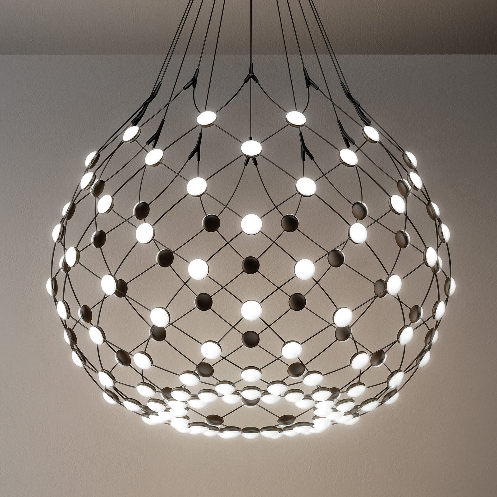 Luceplan Mesh LED висяща лампа Ø 80cm 2m окачване