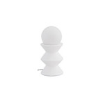 Nielson stolová lampa výška tienidlo na lampu 9 cm biela sadra - Lindby