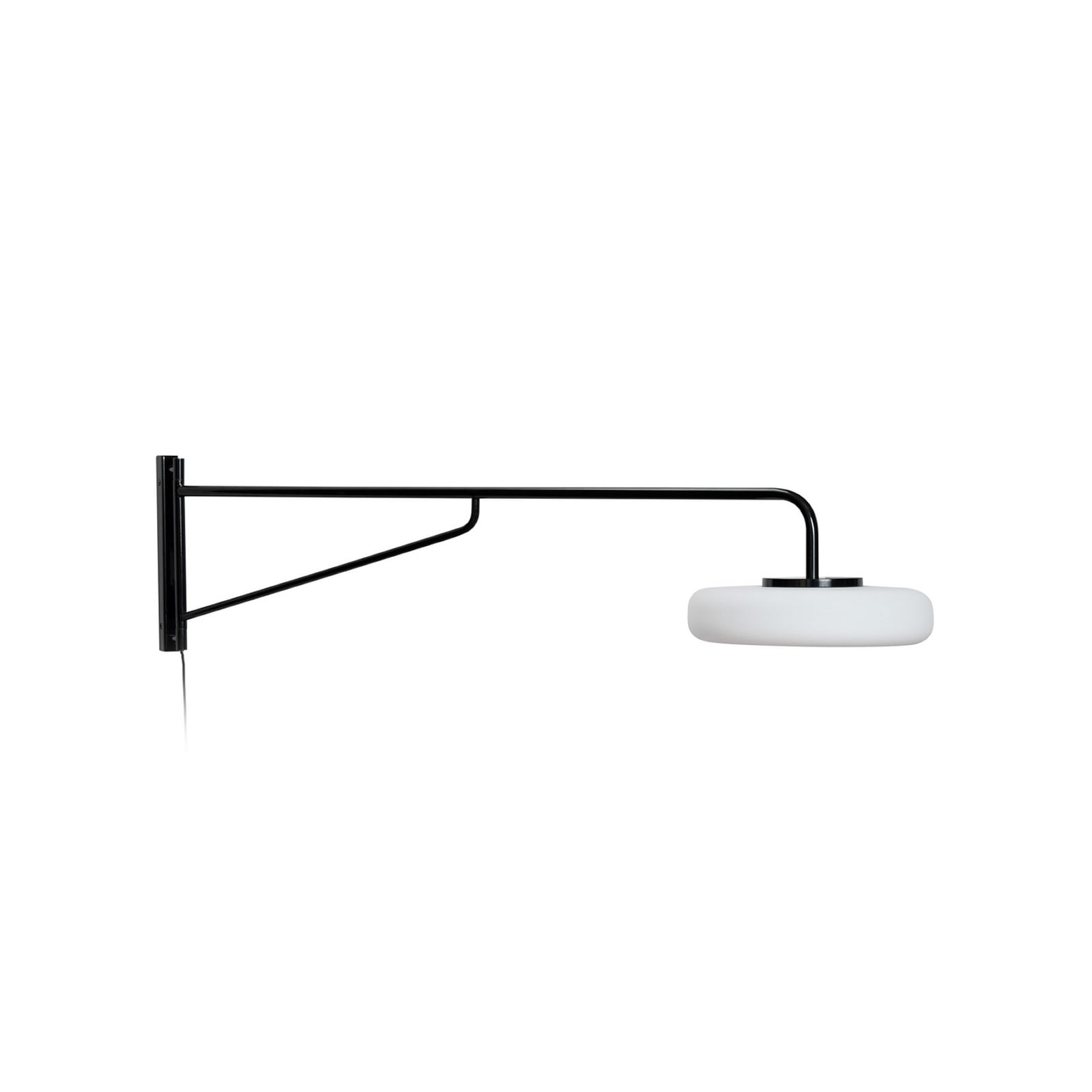 Sway LED-vägglampa, svart, utskjutning 120 cm – Hübsch