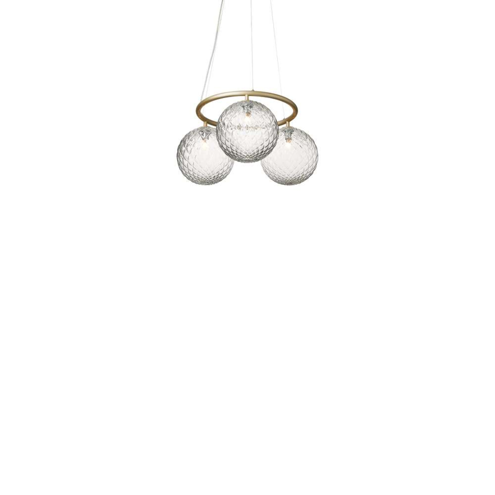 Miira 3 Circular Candelabro Brass/Optic Clear - Nuura