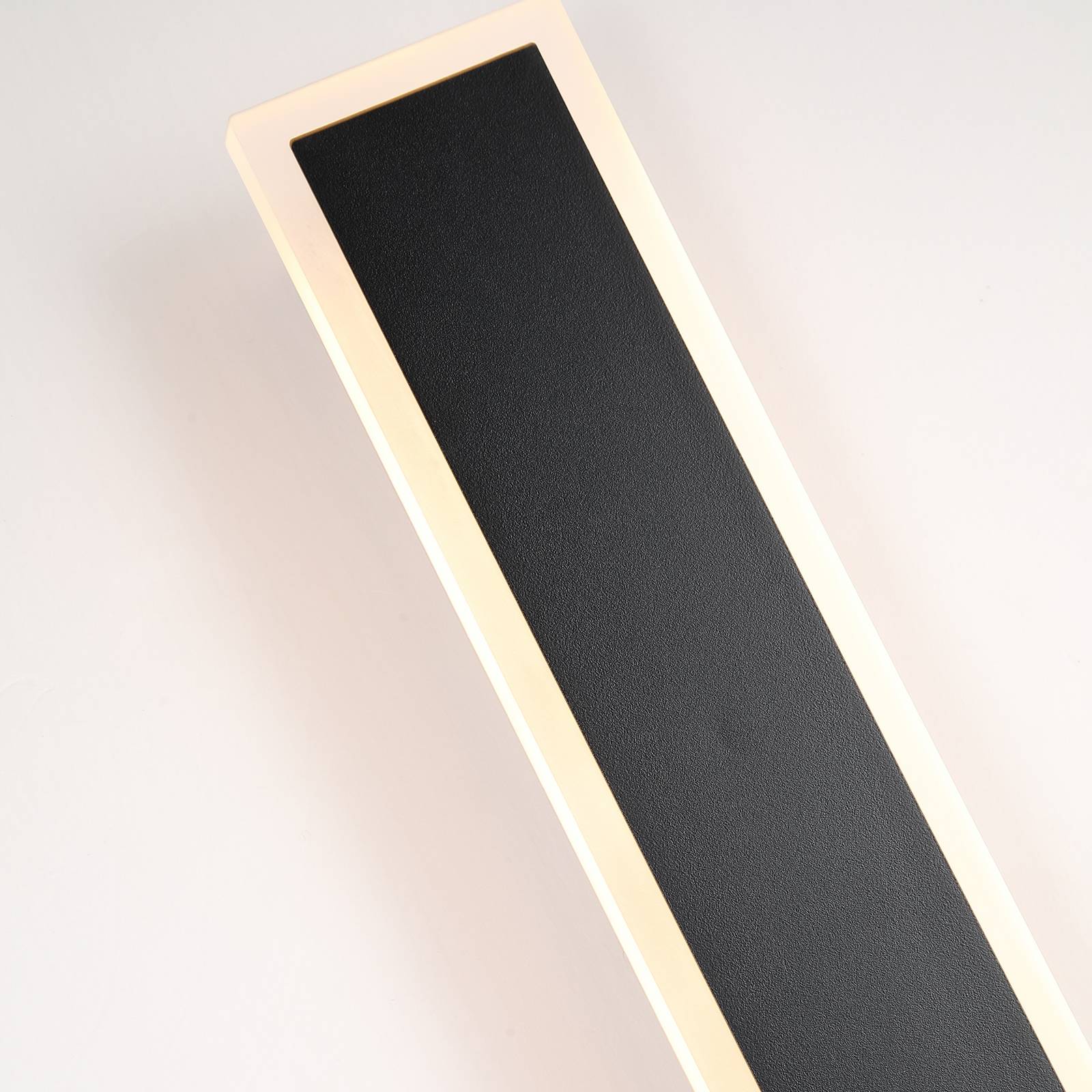 Searchlight Applique d'extérieur LED Bordo Square, hauteur 60 cm, noir, aluminium