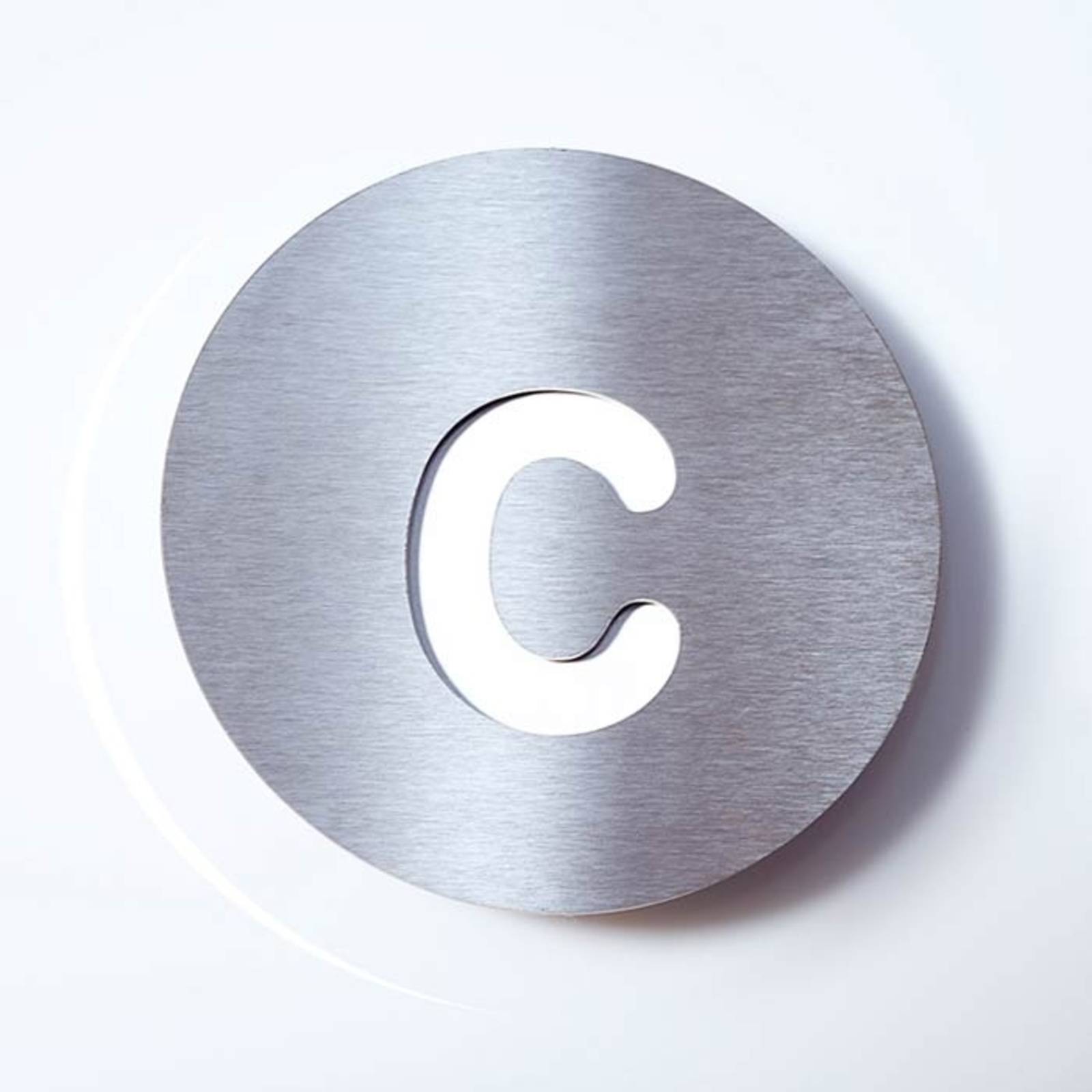 Absolut/ Radius Numero civico di acciaio inossidabile Round - c