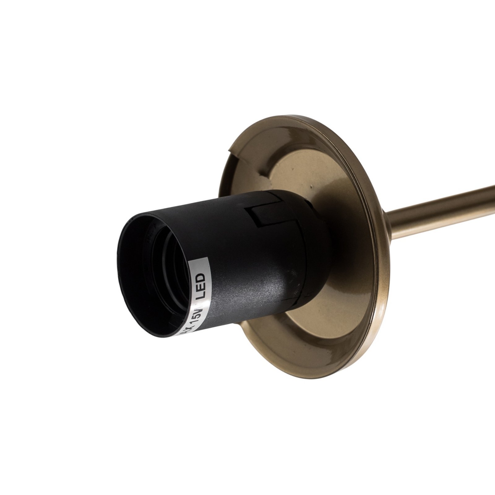 Plafoniera Damar, oro, vetro, a 2 luci, lunghezza 44 cm, E27