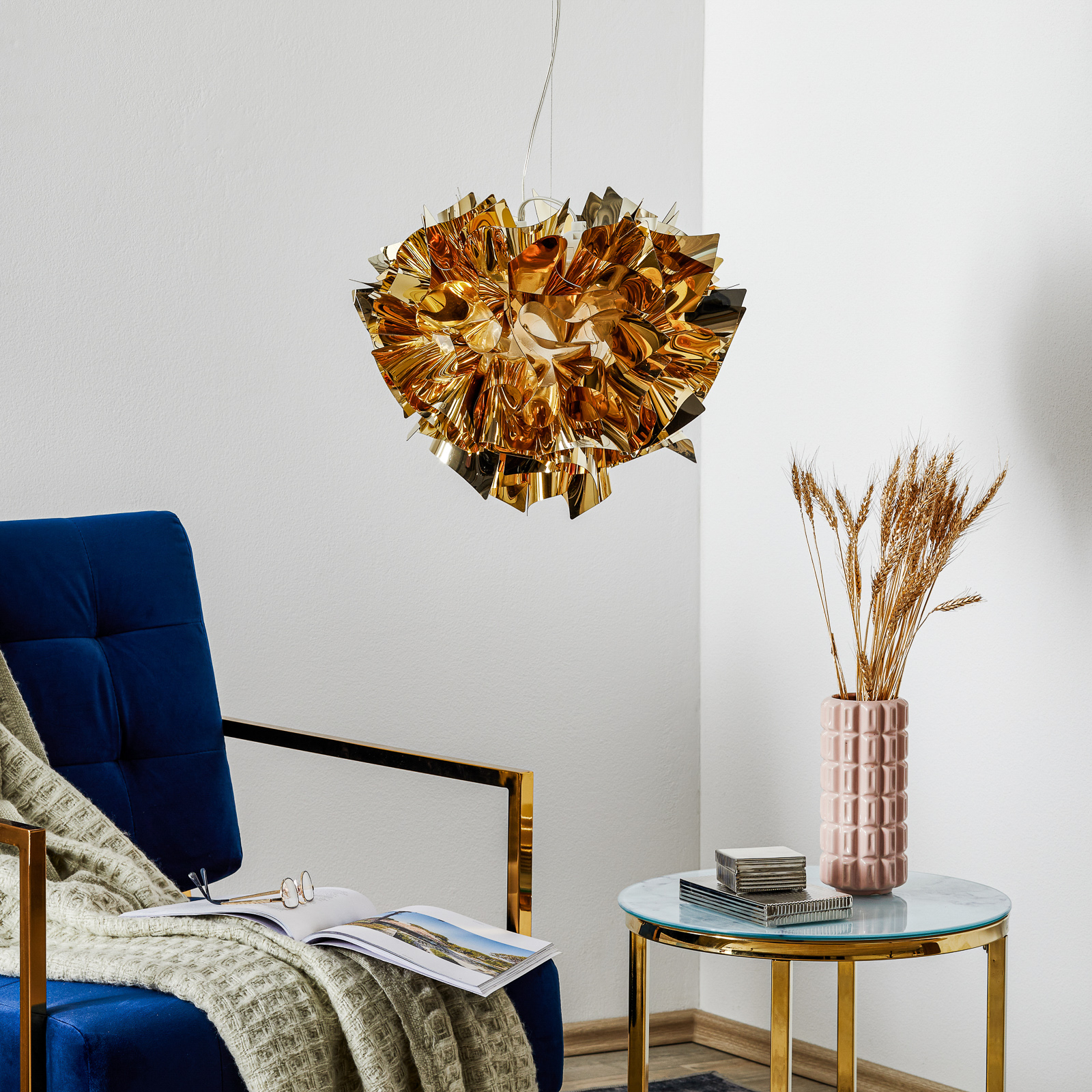 Veli Závěsná Lampa S Gold - SLAMP