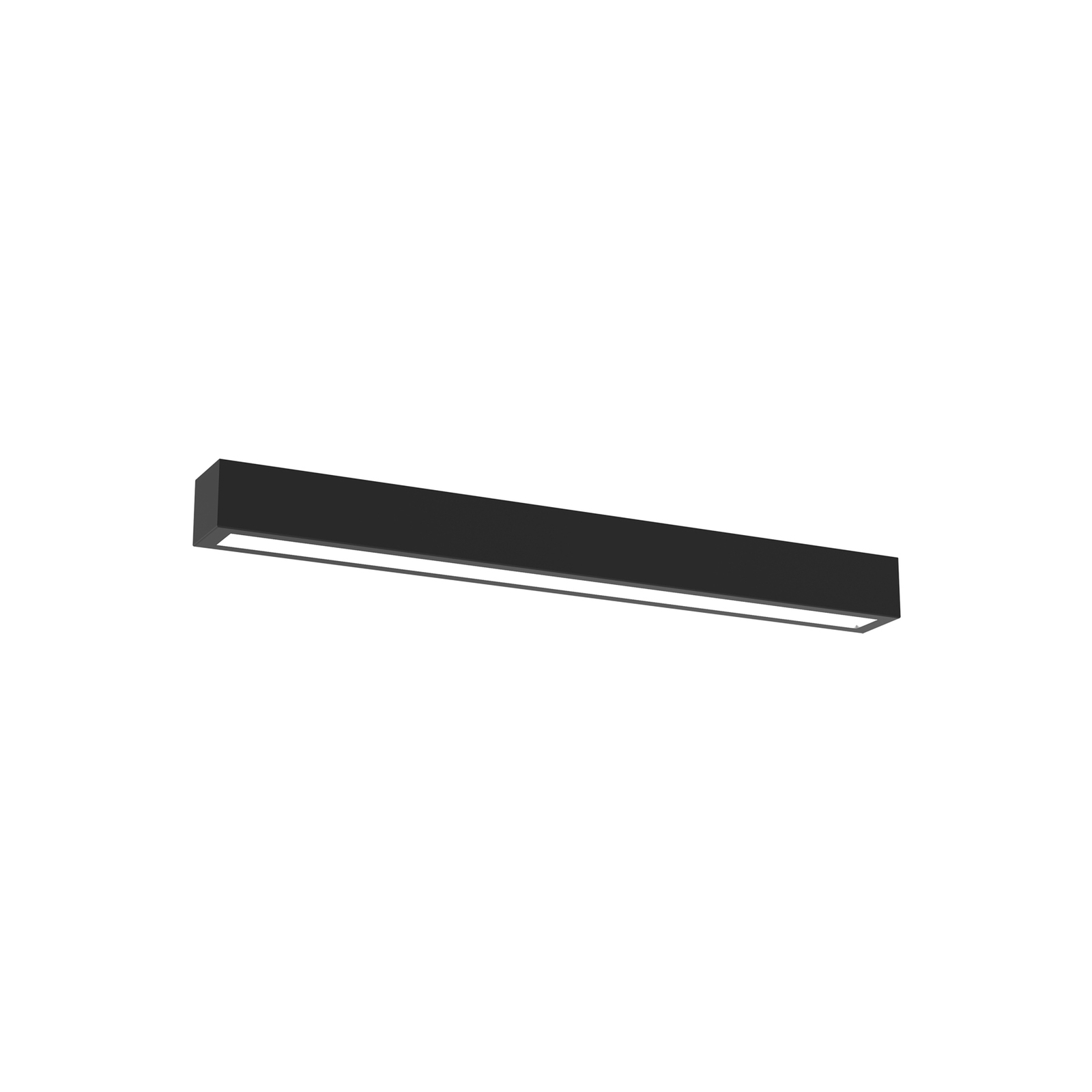Stropné svietidlo Lungo, čierna, dĺžka 64 cm