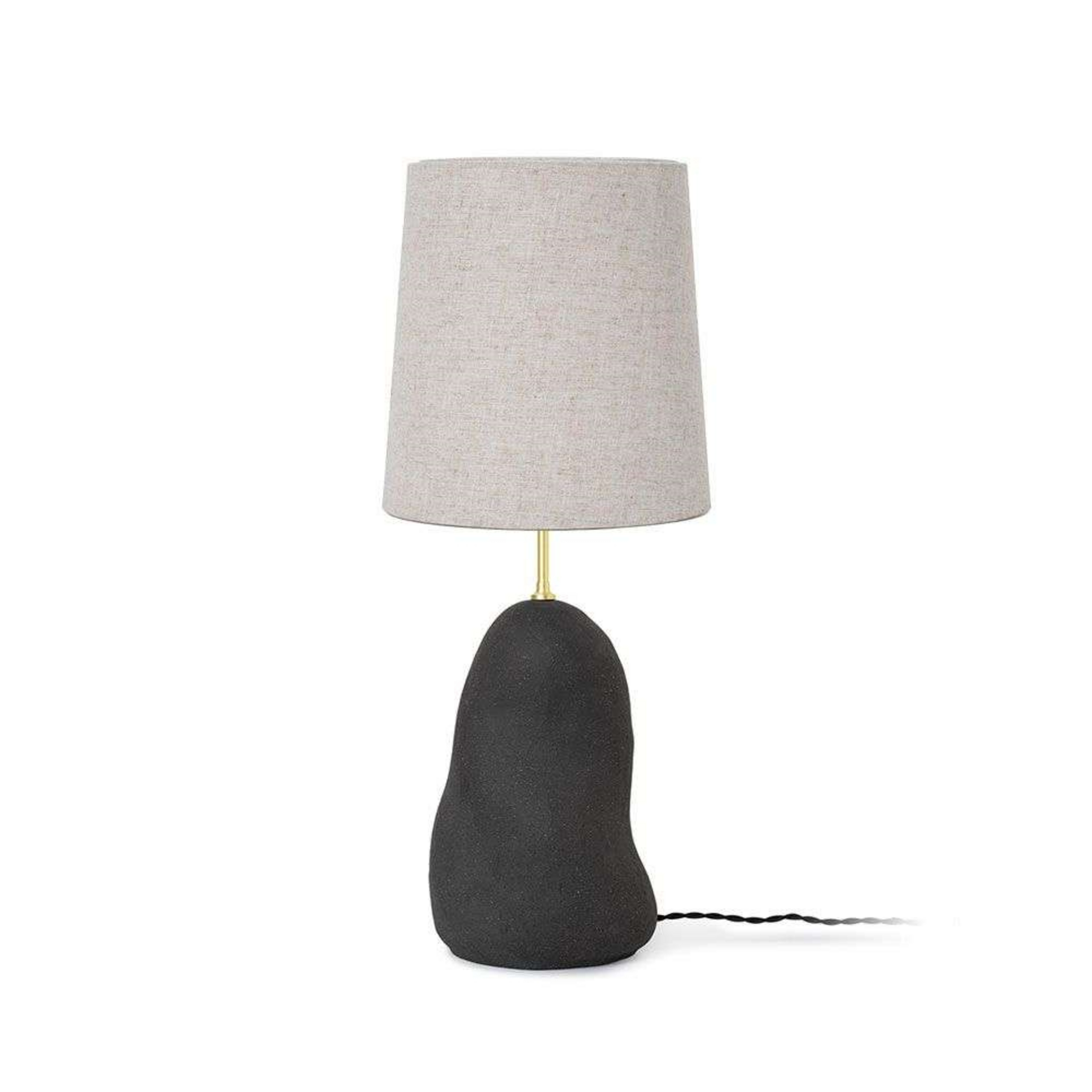 Hebe Lampe de Table Medium Black/Natural - Ferm Living