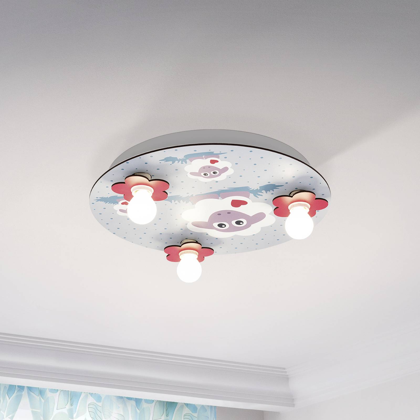 Deckenleuchte Lalelu rund 3-flammig günstig online kaufen