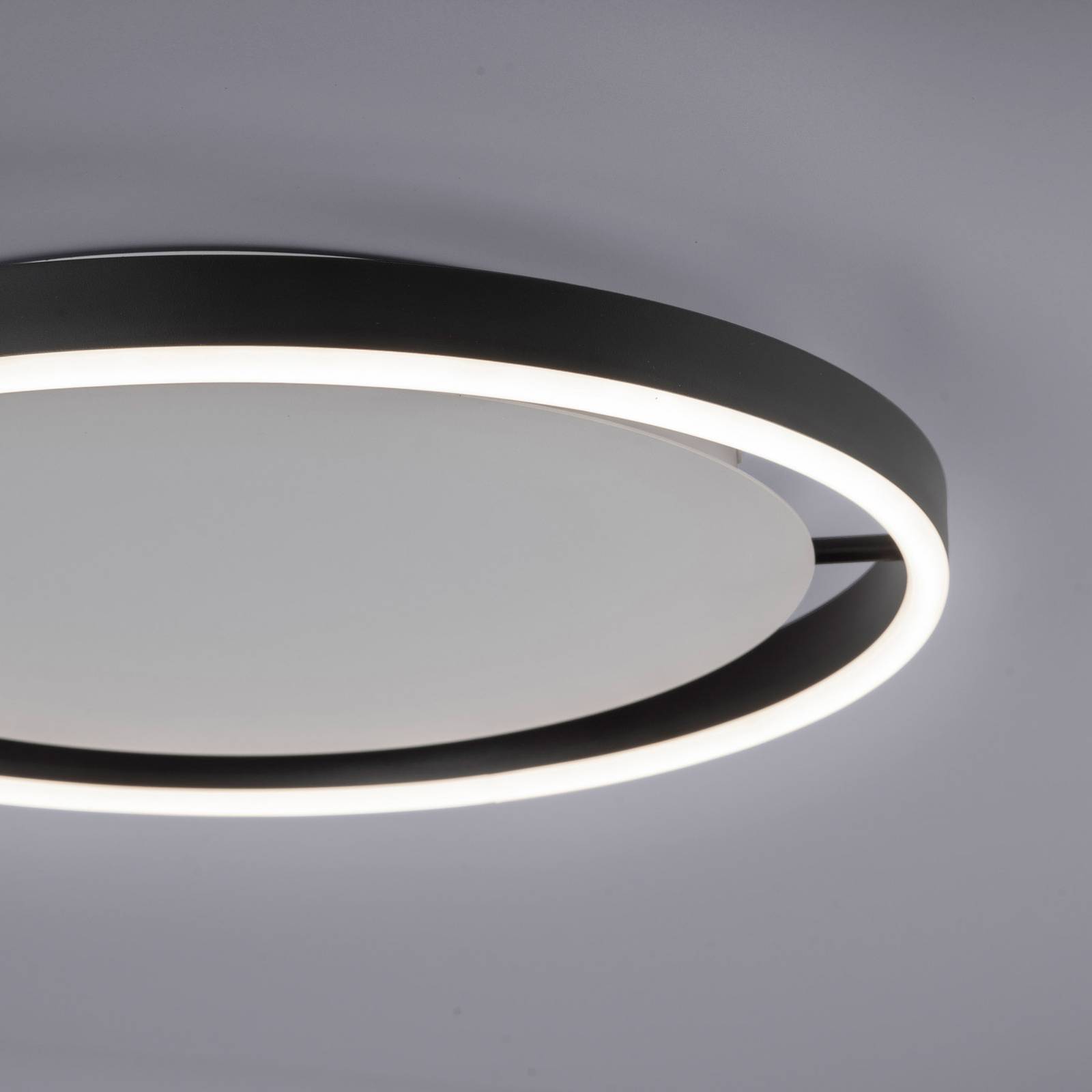 JUST LIGHT. Stropní svítidlo LED Ritus, Ø 39,3 cm, antracitová barva