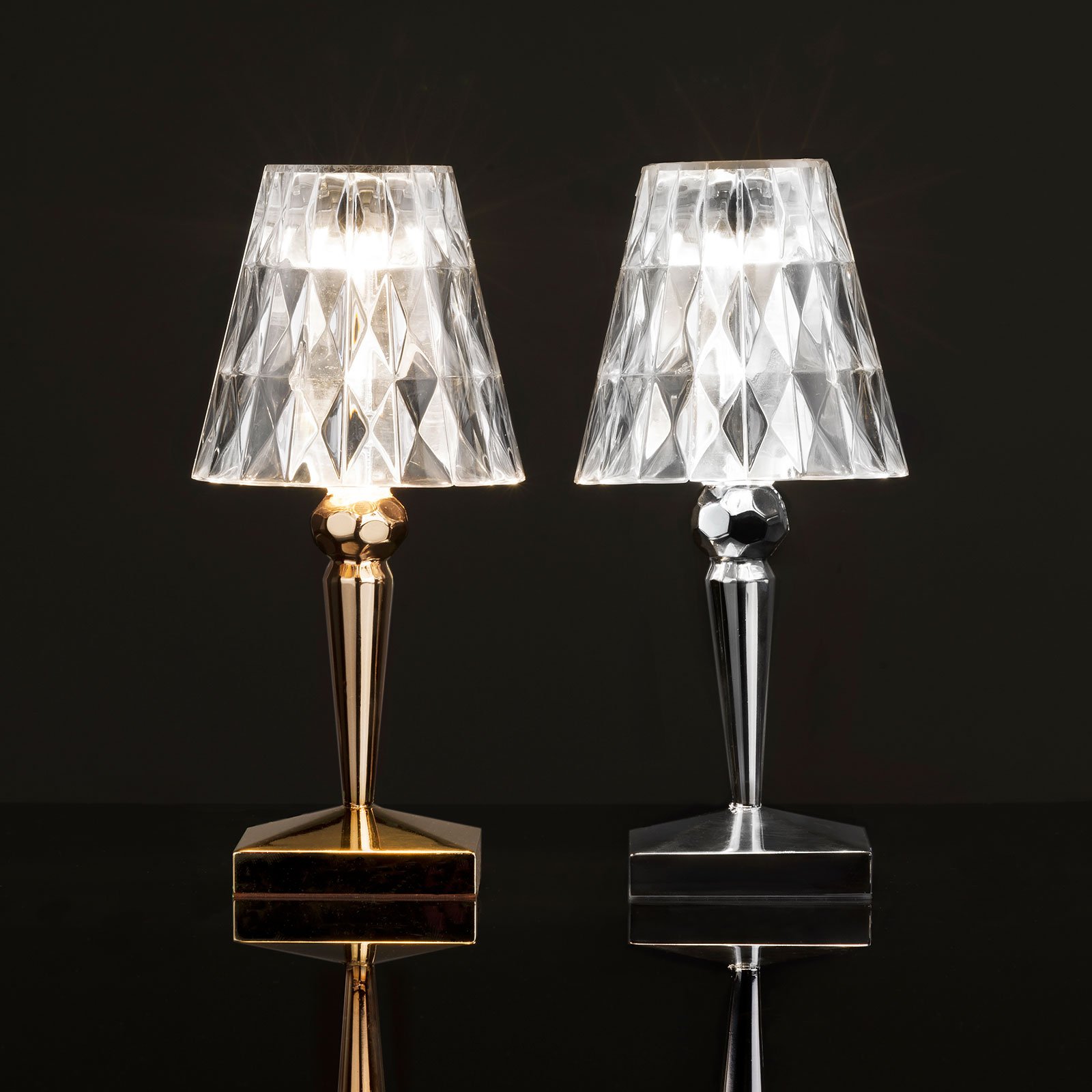 Kartell Battery LED battery-powered table lamp, gold-coloured, IP54