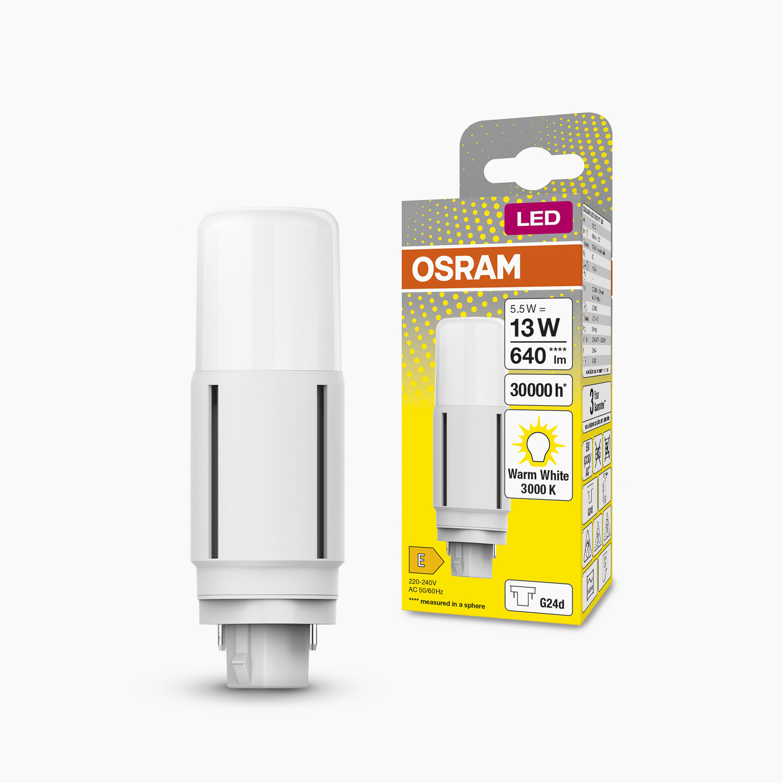 OSRAM Dulux LED spuldze G24d D13 VT EM/AC 5,5W 830