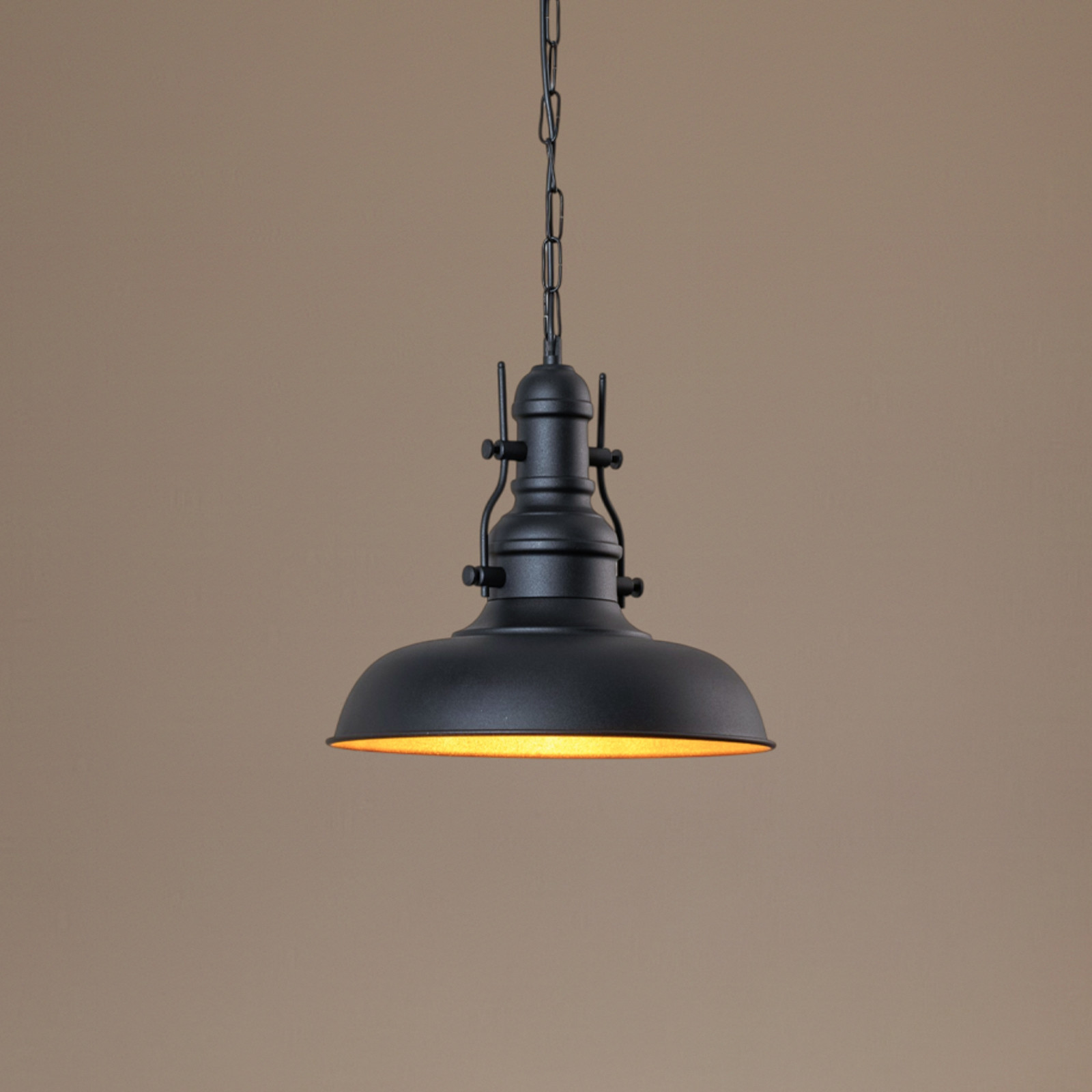 ROYALTECH Lampă suspendată Nota negru Ø 31 cm metal E27 - Camera de zi / sufragerie - Vintage