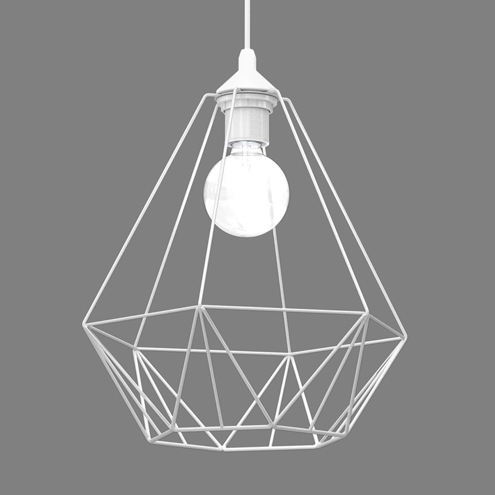 Suspension Basket, blanche, à une lampe