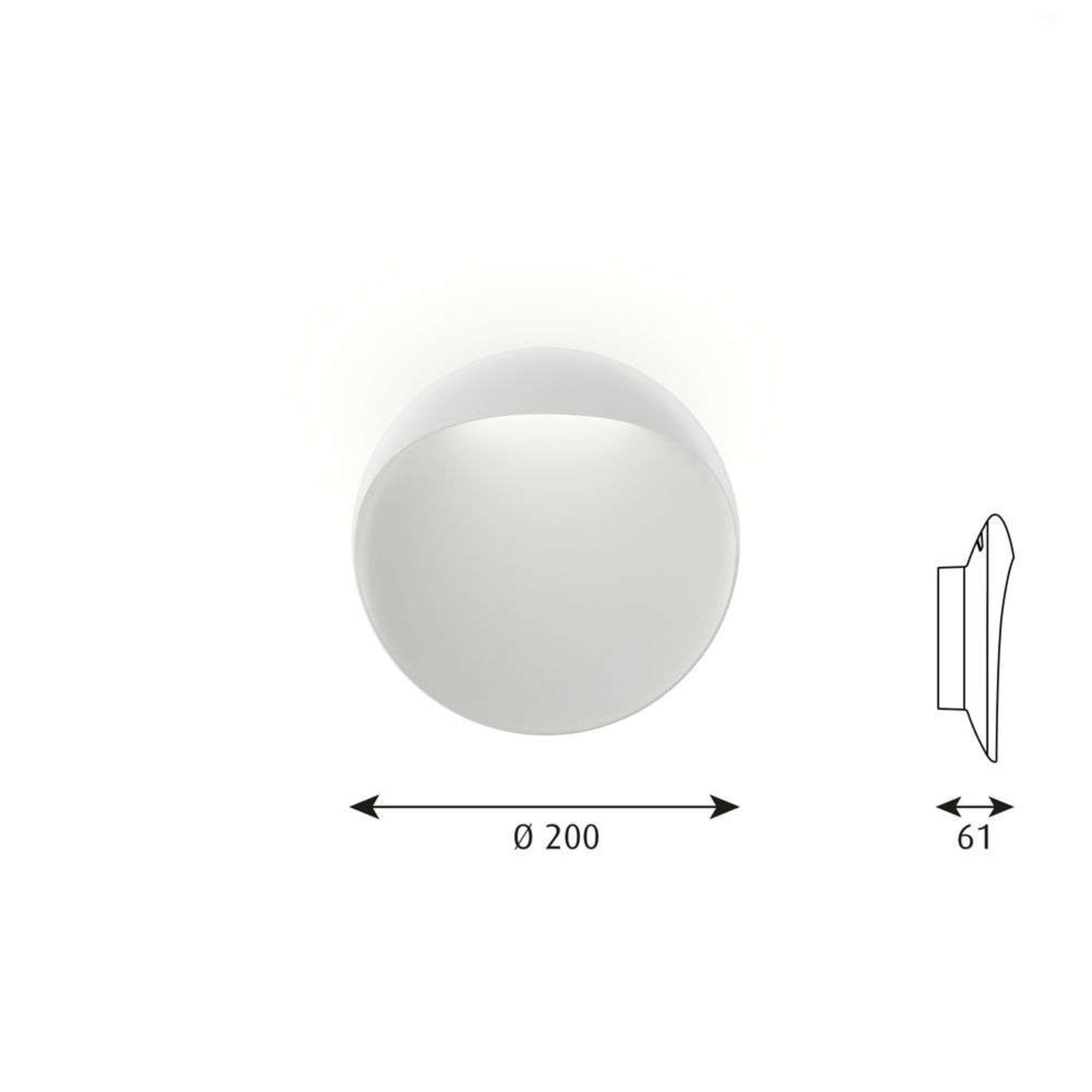 Flindt Nástenné Svietidlo Ø200 2700K White - Louis Poulsen