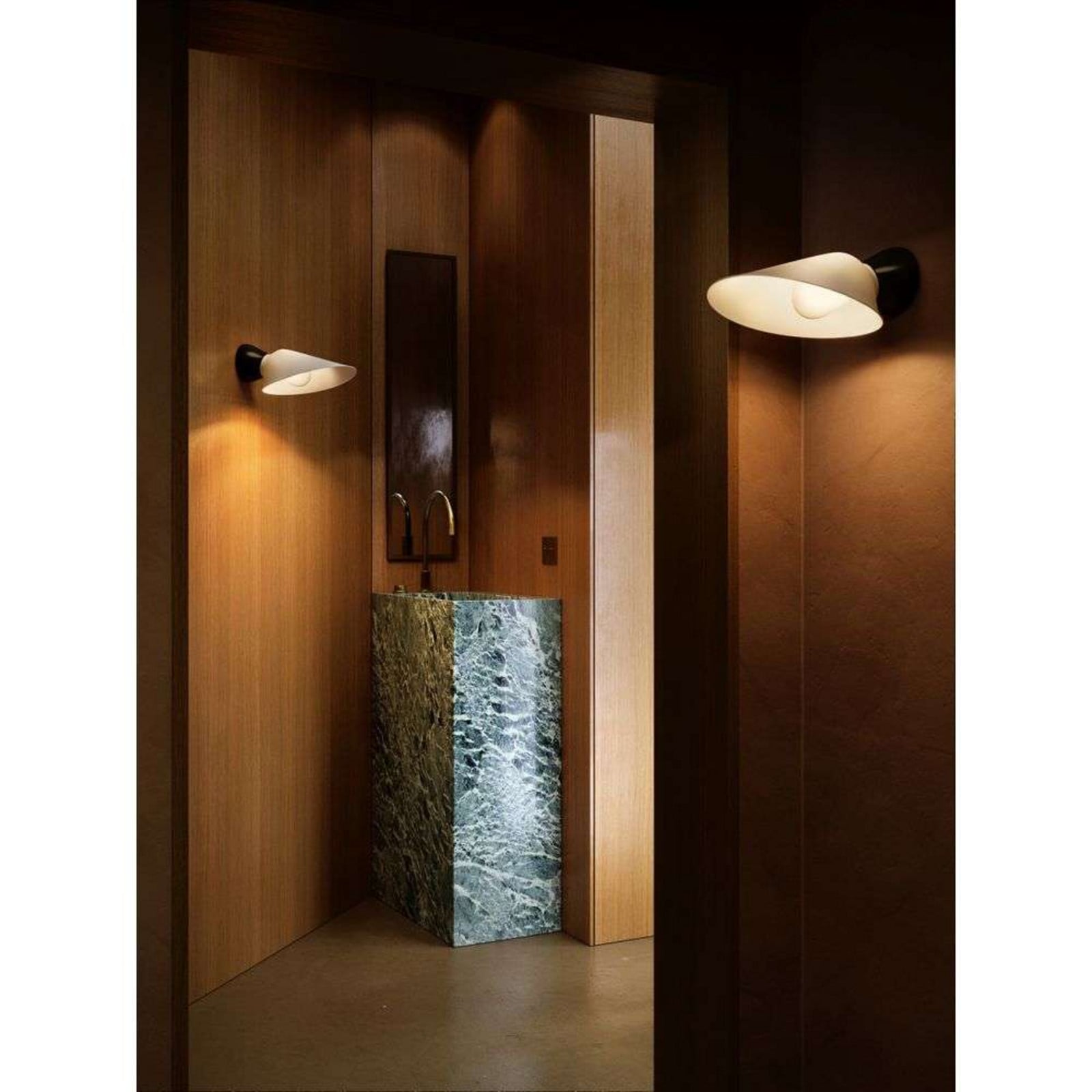 Plume Wandleuchte IP44 Black/Porcelain DCW - Badezimmer - Aluminium