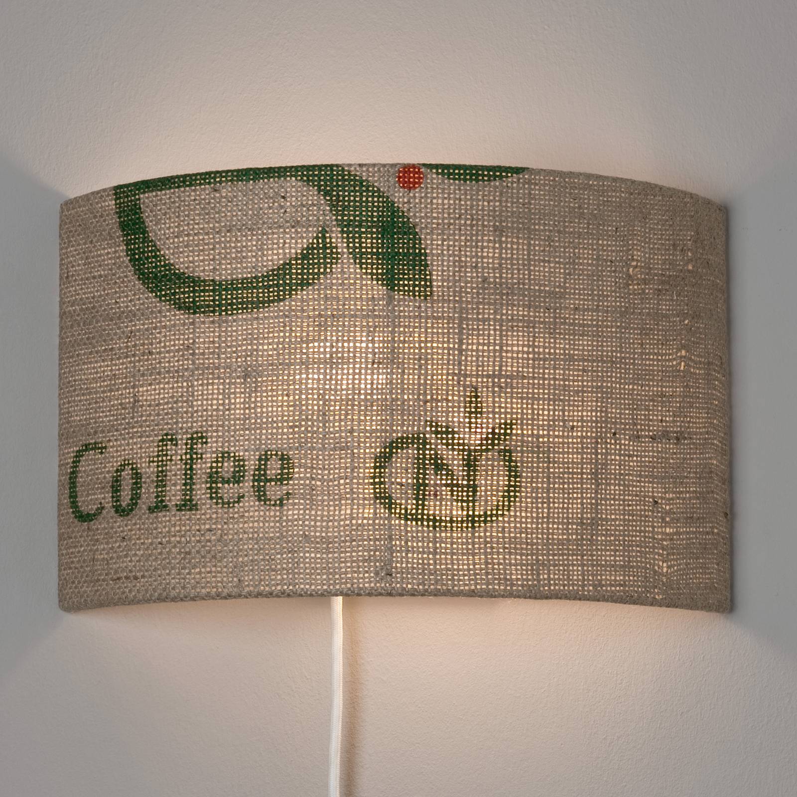 Vegglampe N°67 Perlbohne av kaffesekk plugg