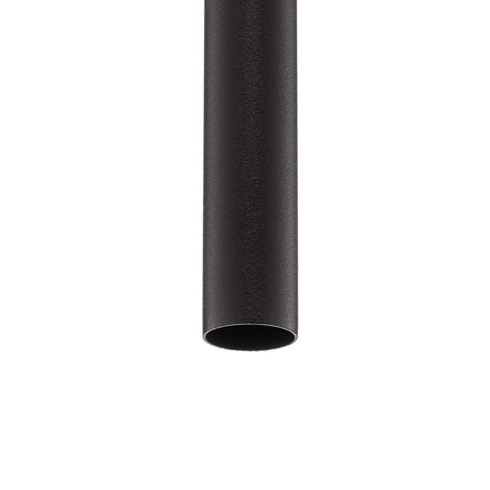 Hængelampe Laser, enkelt flamme, sort, skærm 75 cm