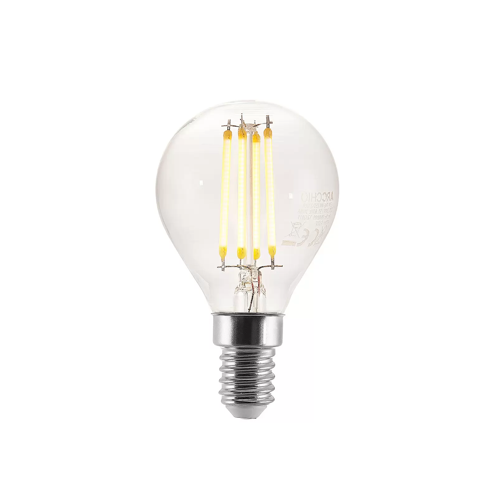 LED-Lampe E14 P45 2.700K 3-Step-Dimmer klar 4W
