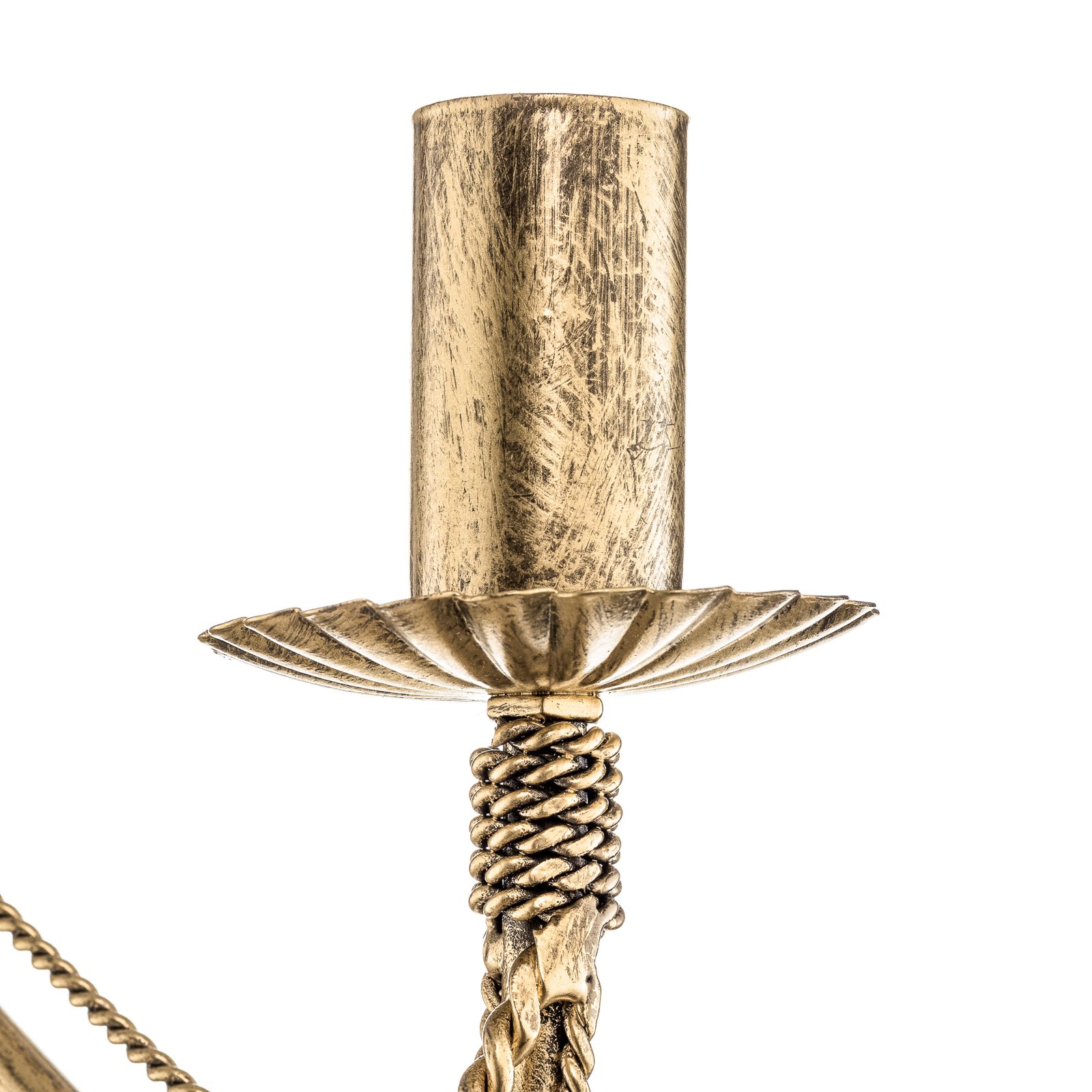 Lámpara de pared Tori K2, forma candelabro, oro