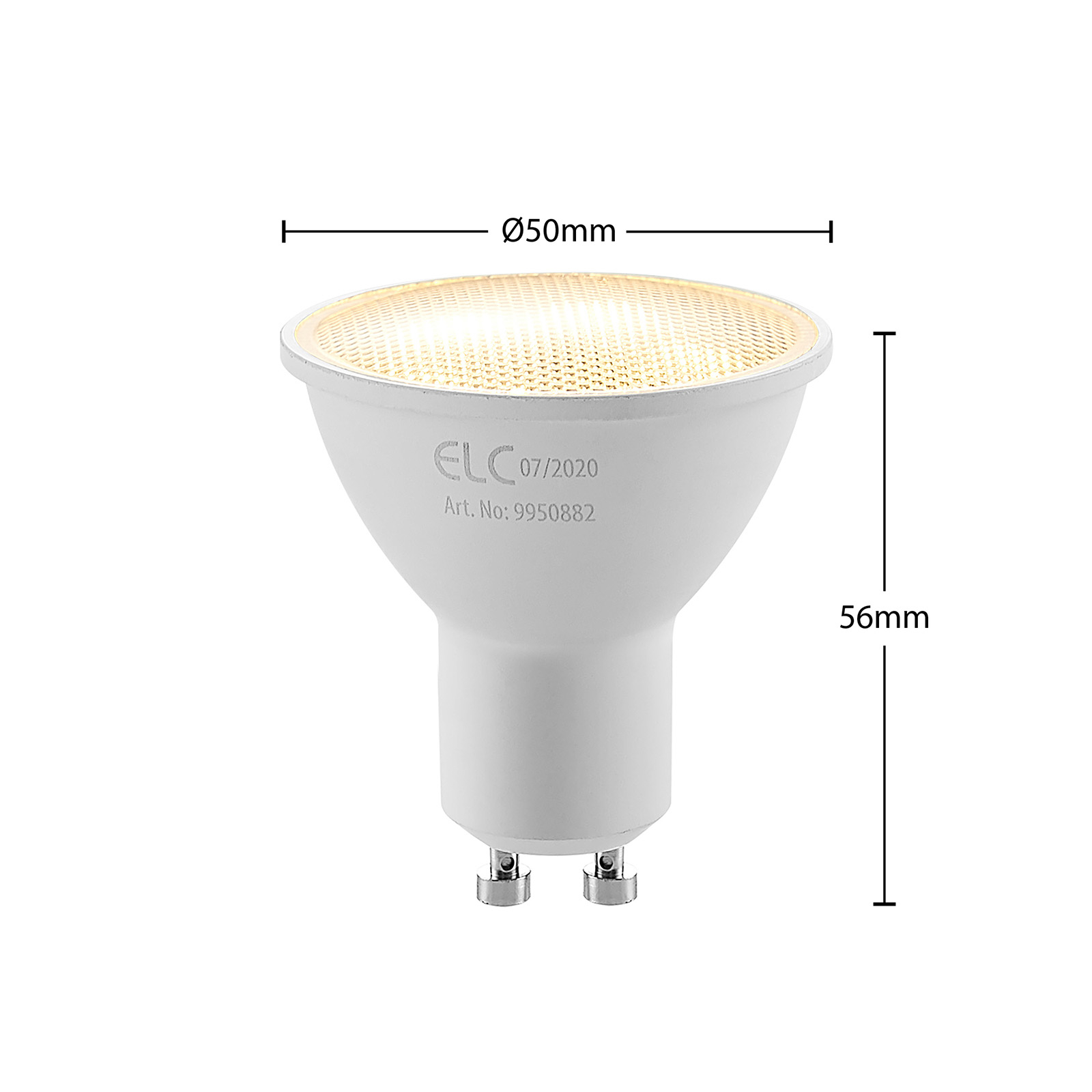 ELC-LED-lamppu GU10 5W 10 kpl 2700K 120° 3Step-dim