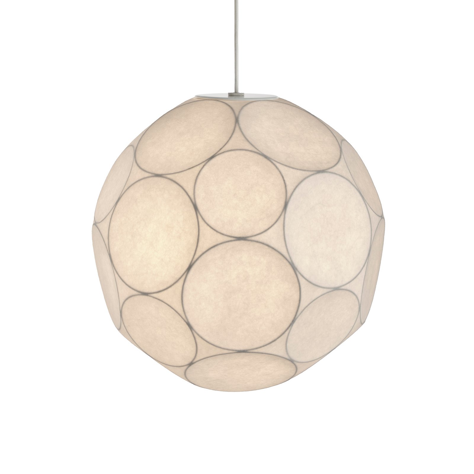 Tom Dixon hanging light Soft, Ø 45 cm, white, plastic, E27