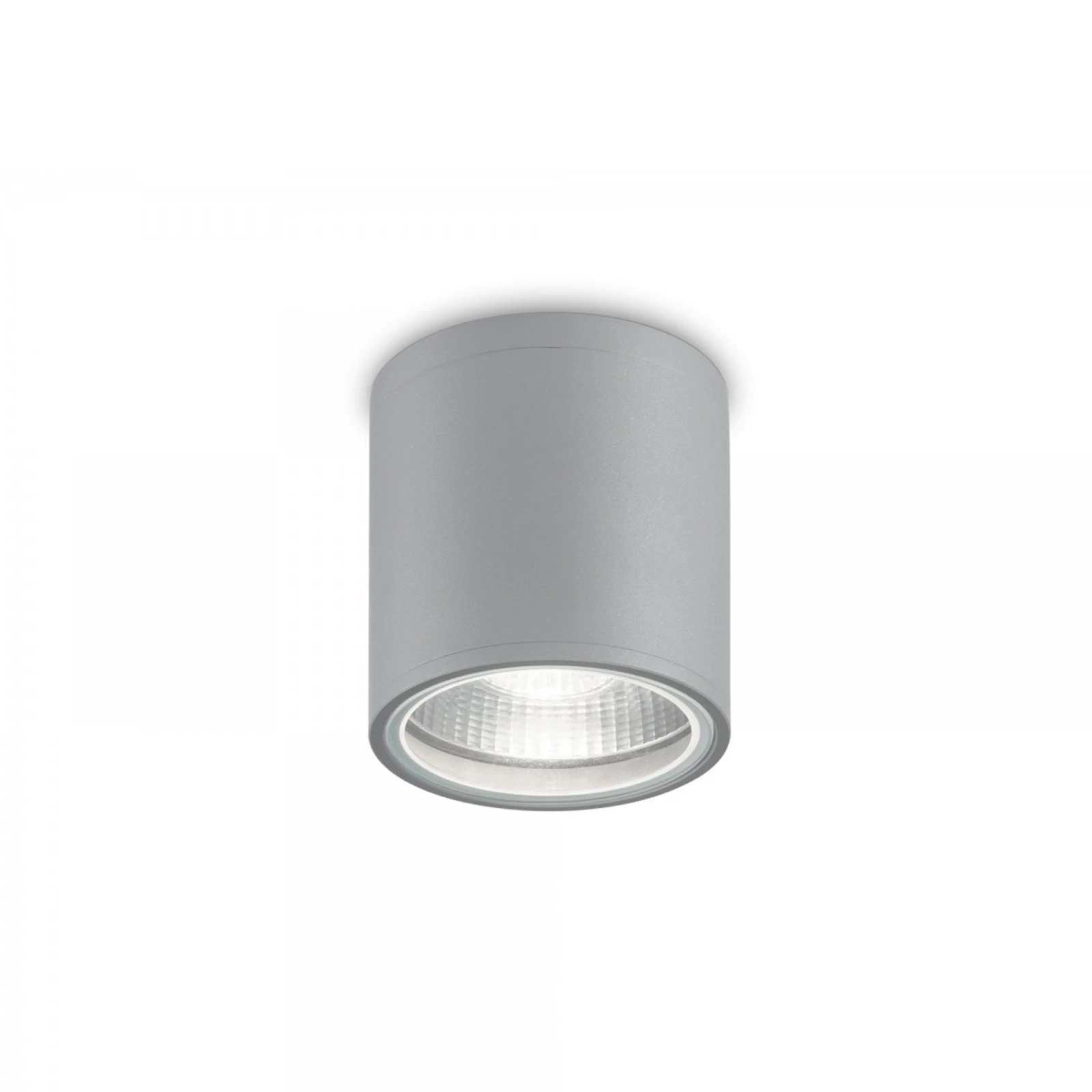 Ideal Lux plafoniera Gun, grigio, alluminio, IP44, GU10