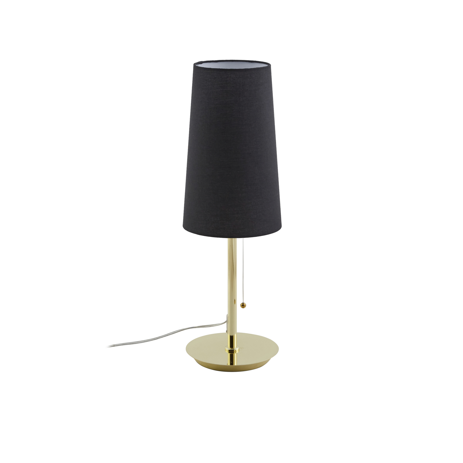 Lucande Pordis table lamp, brass and black