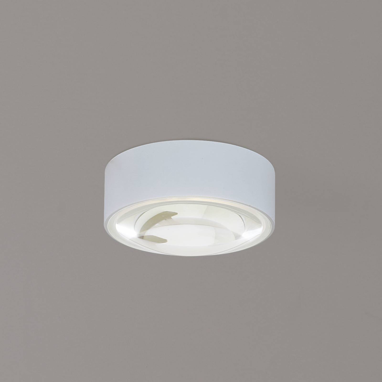 Lindby Downlight LED Siaka, biały, metal, Ø 5 cm, IP65