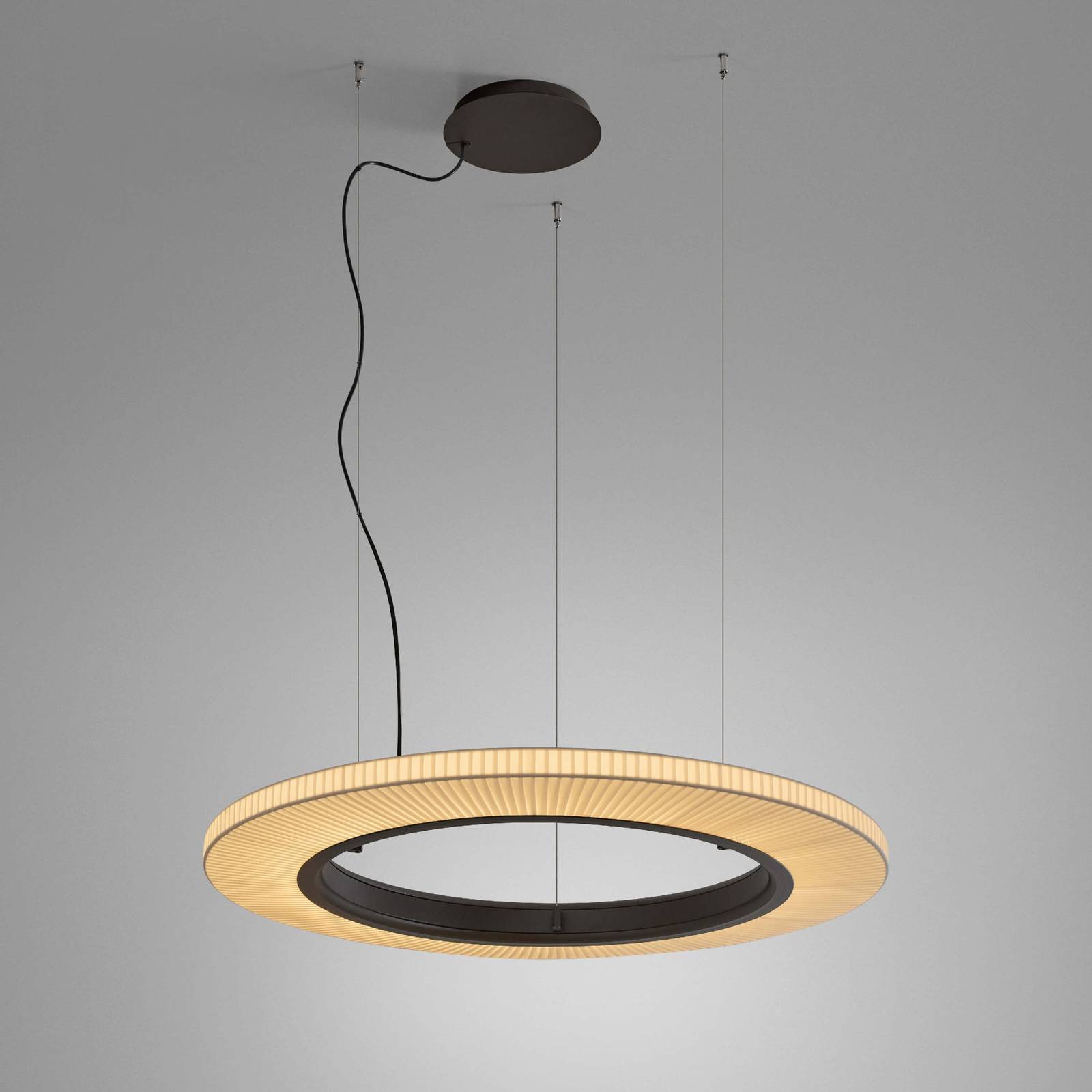 Lampa wisząca Bover LED Roda S/90, brązowy/kremowy, 1-10V