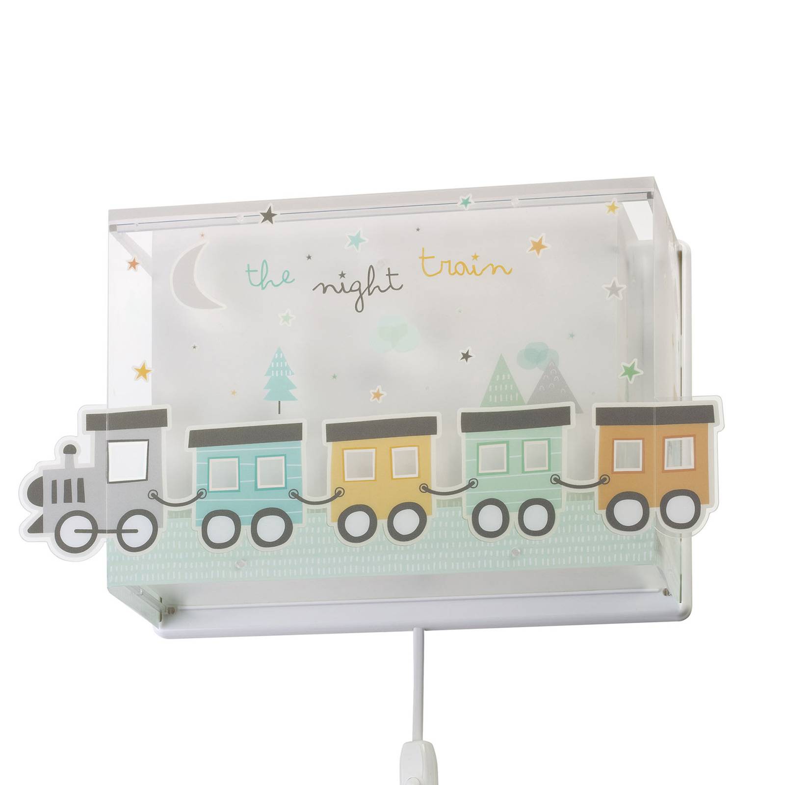 E-shop Detské nástenné svietidlo Nočný vlak so zástrčkou