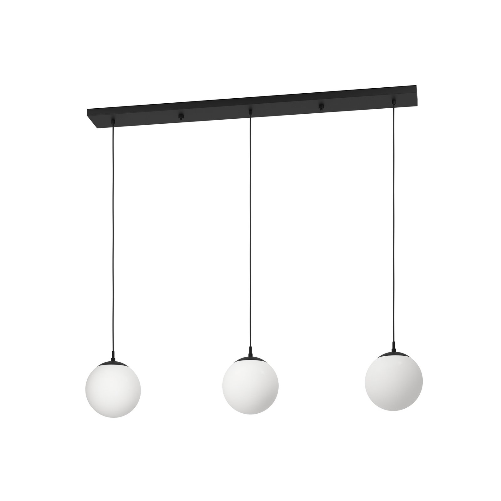 Lampa wisząca Rondo 3 doniczka 3-pkt. czarna