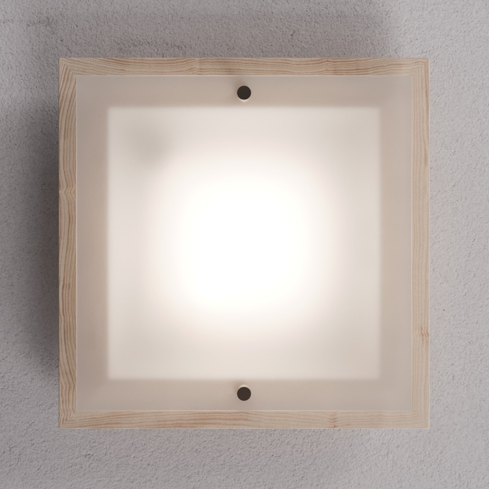 Envostar Kerio ceiling lamp 35x35 cm natural pine