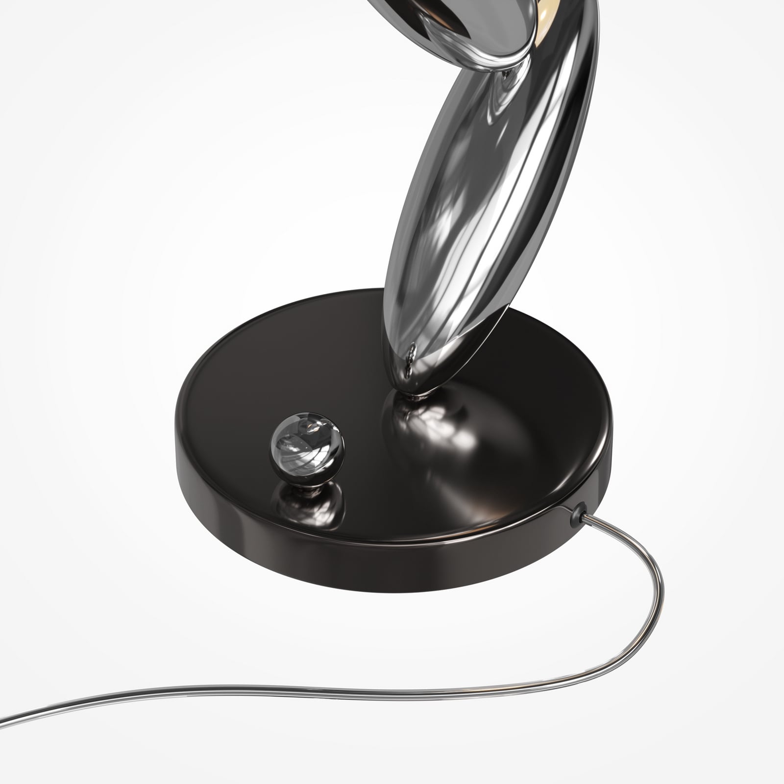Stolová LED lampa RESONANCE, platinová/opálová, 37 cm, kov/sklo, stmievateľné Stolová LED lampa RESONANCE, platinová/opálová, 37 cm, kov/sklo, stmievateľné