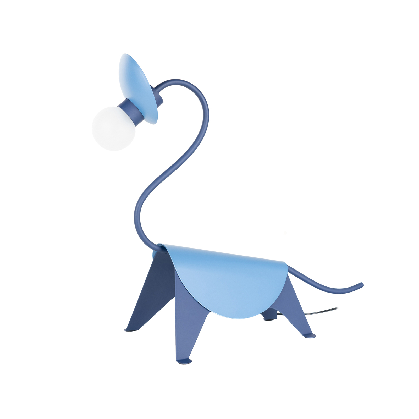 Lucande Idalina LED-bordslampa, dinosaurus, blå