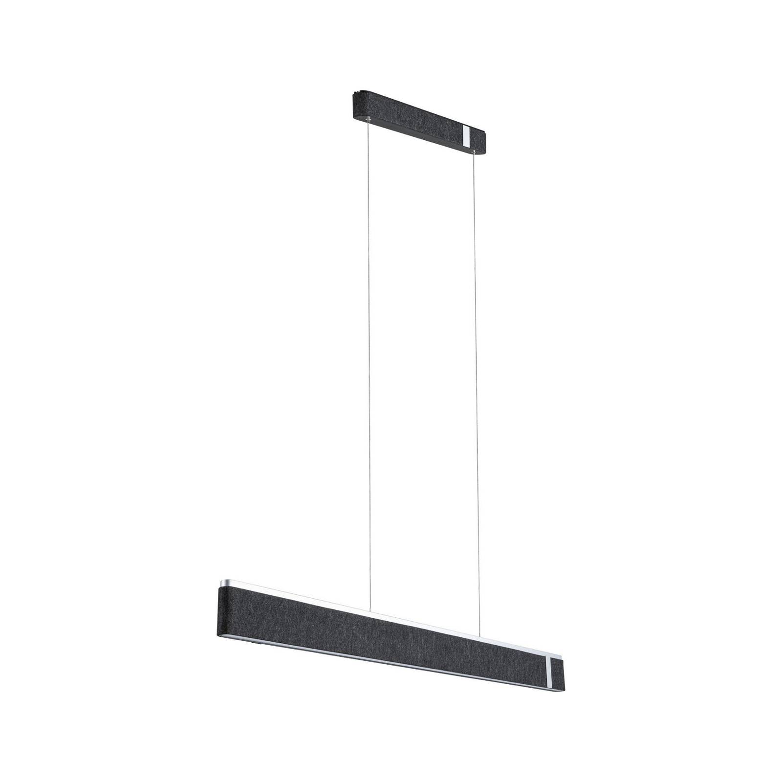 Paulmann LED-Hängeleuchte Jagun, anthrazit, Filz, 3-step-dim