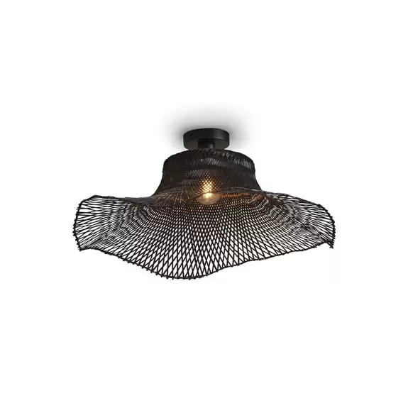 Lampenwelt GOOD & MOJO Ibiza Deckenlampe Ø 65cm schwarz