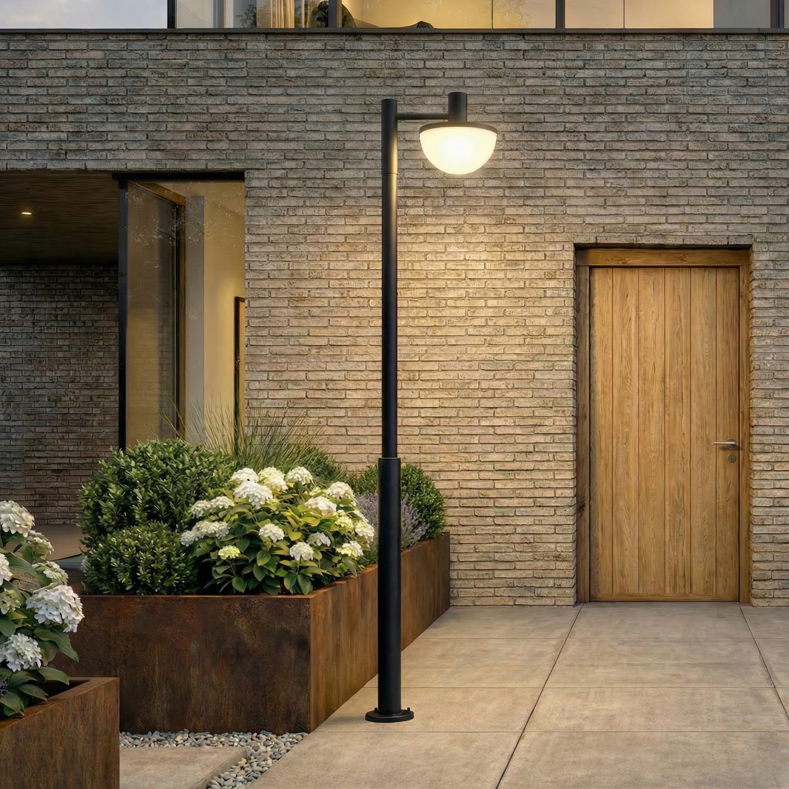 Lampă de exterior cu LED Lucande Toras negru cu 1 bec CCT dimabil - Modern - negru alb - Aluminiu