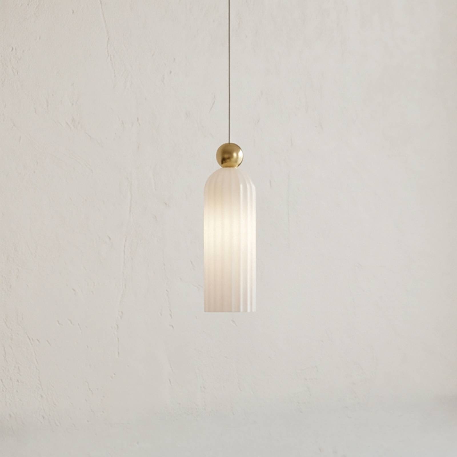 Maytoni Antic lampa wisząca, szklany klosz biały