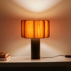 LZF Kactos table lamp, cherry wood colour/black, height 52 cm