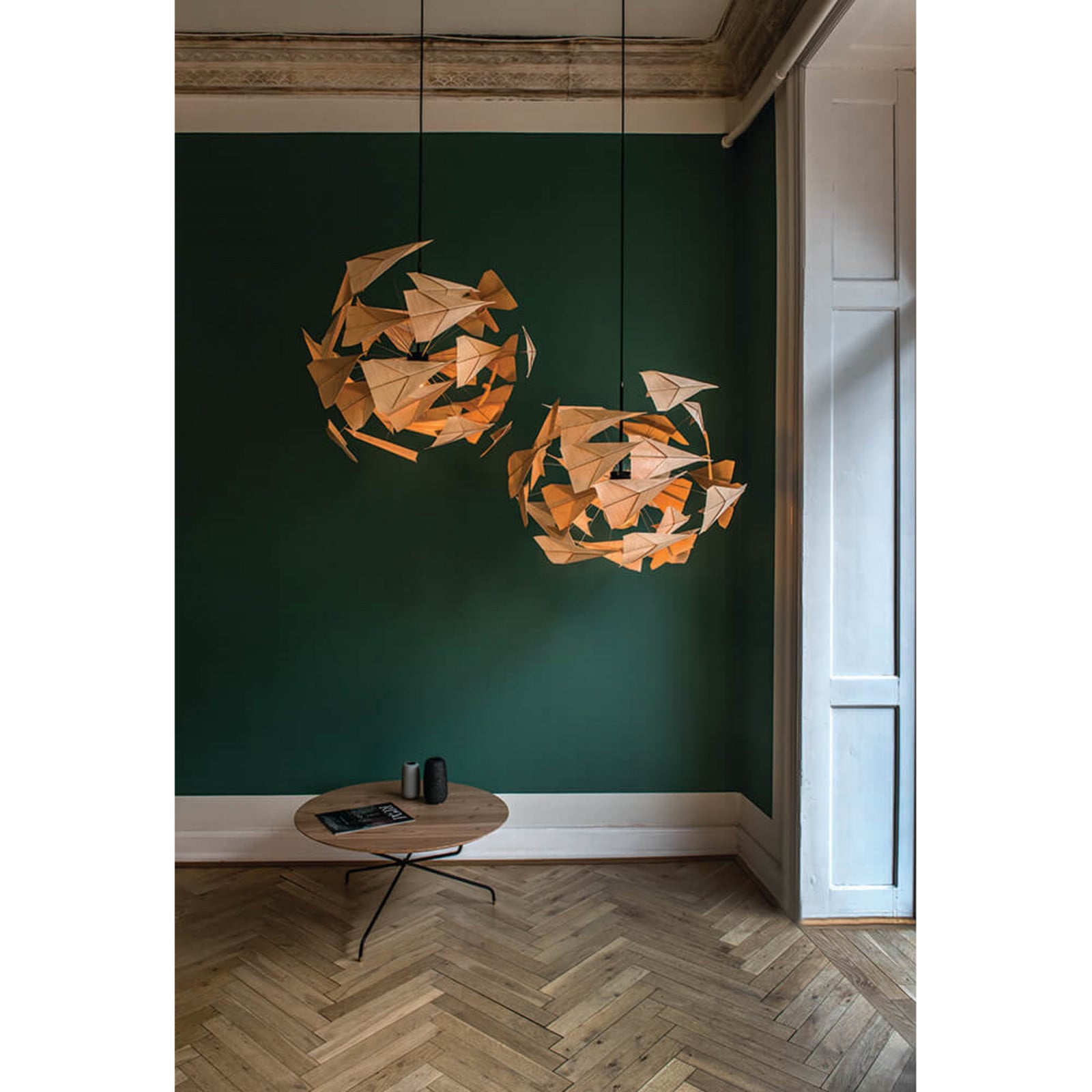 TR747 Pendelleuchte Birch Natural Tom Rossau - Wohnzimmer - Holz
