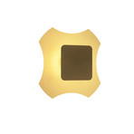 OLEV LED-Wandlampe ORNATO SQUARE, gold/braun, Metall 2.700 K
