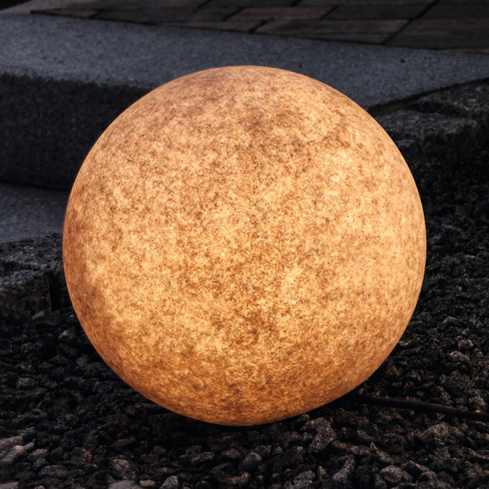 Esfera decor. luminosa Mundan, 30 cm, terracota