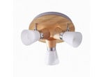 Vivica 3 Mennyezeti Lámpa Round White/Light Wood/Chrome - Lindby