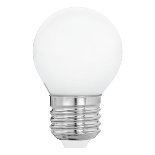 Lâmpada LED E27 G45 4W, branco quente, opala