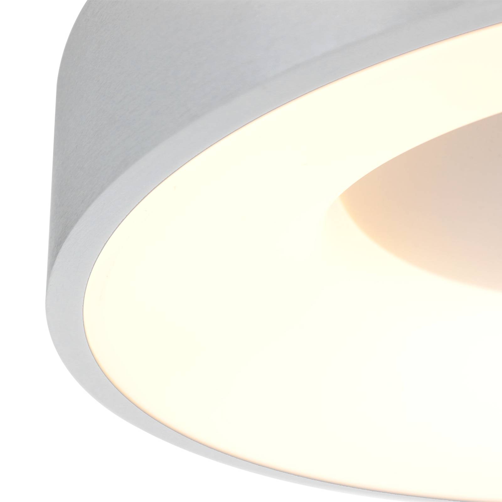 Lampa sufitowa LED Ringlede, 2 700 K Ø 38 cm srebrna