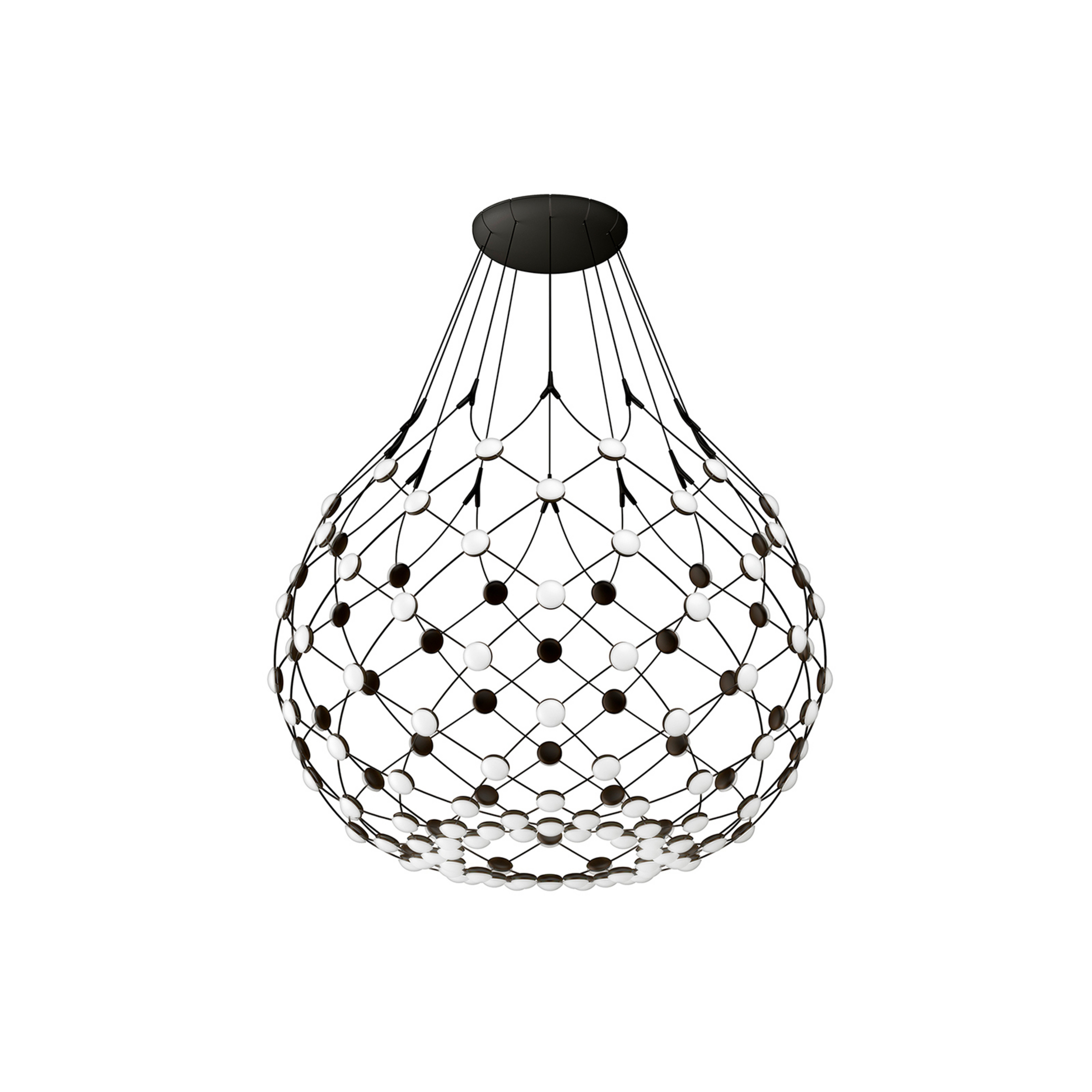 Mesh Suspension Ø80xH60 Phase 1m Black - Luceplan