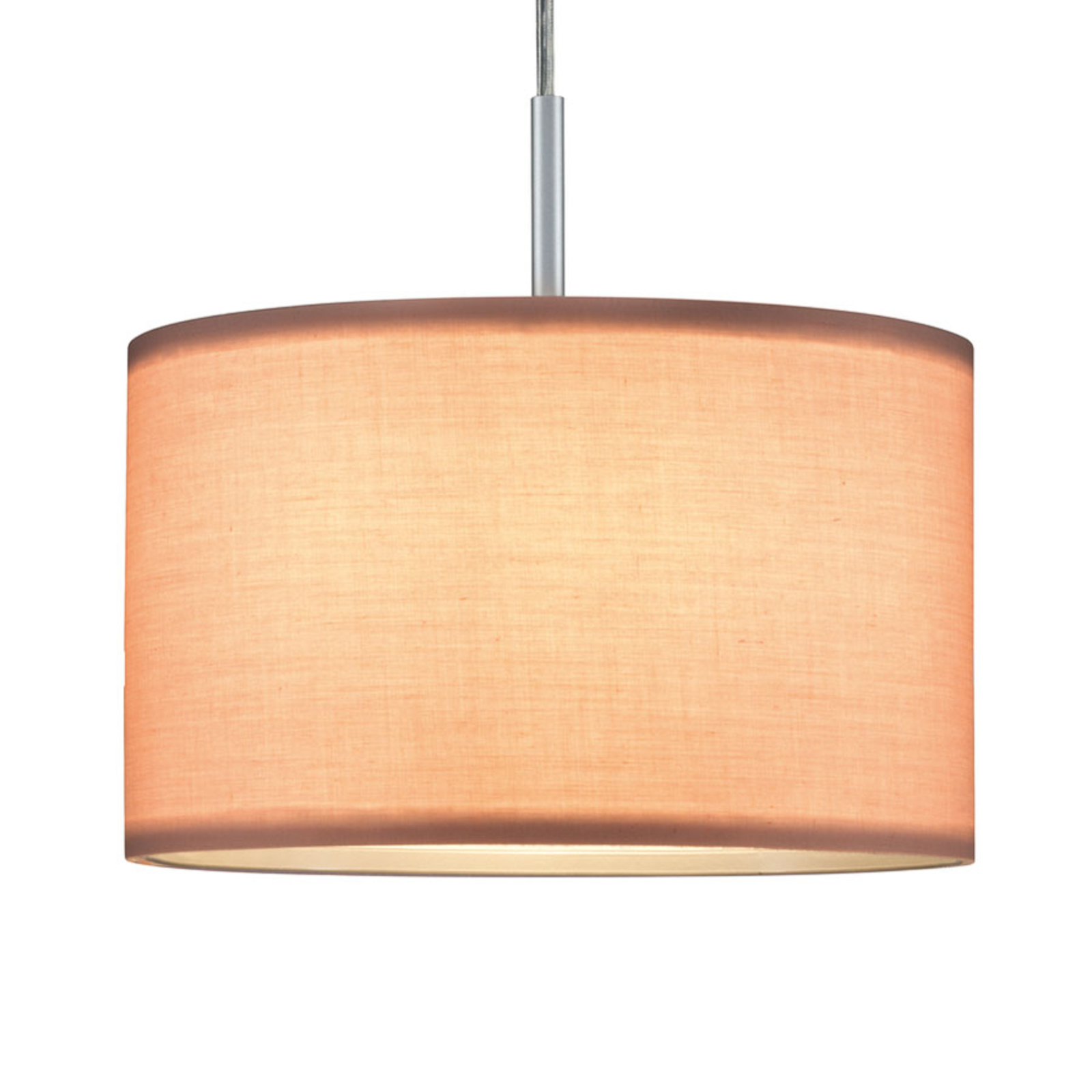 Paulmann Tessa fabric lampshade Ø 25.5 cm apricot, for Living / Dining Room, fabric, H: 15.2 cm